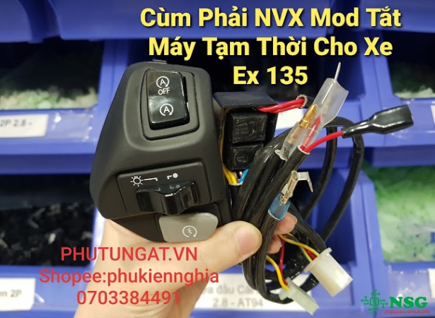 Cùm NVX Mod Chức Năng Passing cho Xe EX 135 chỉ Cùm Bên Trái