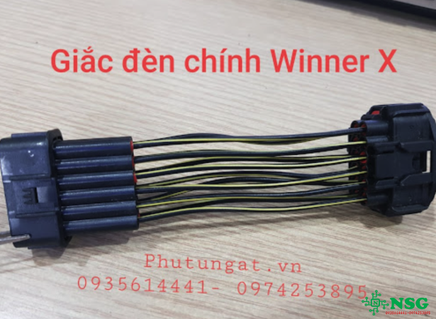 Giắc đèn chính Winner X bấm sẵn dây điện ( 1 sợi)