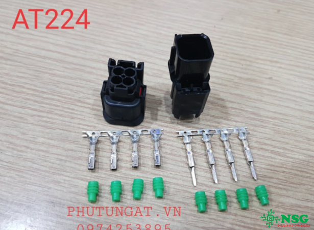 Bộ giắc nhựa đèn hậu Winner X _ Bộ giắc chống nước 4P 4 lỗ ( 1 bộ) AT224