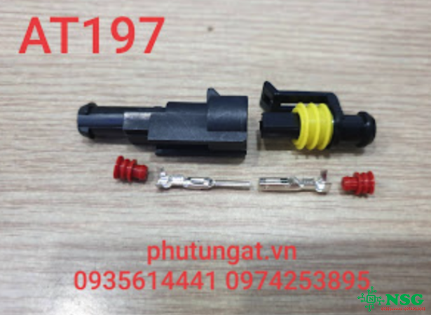 Bộ giắc 1P chống nước xenon AT197 bịch 10 bộ