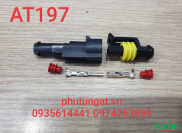 Bộ giắc 1P chống nước xenon AT197 bịch 10 bộ
