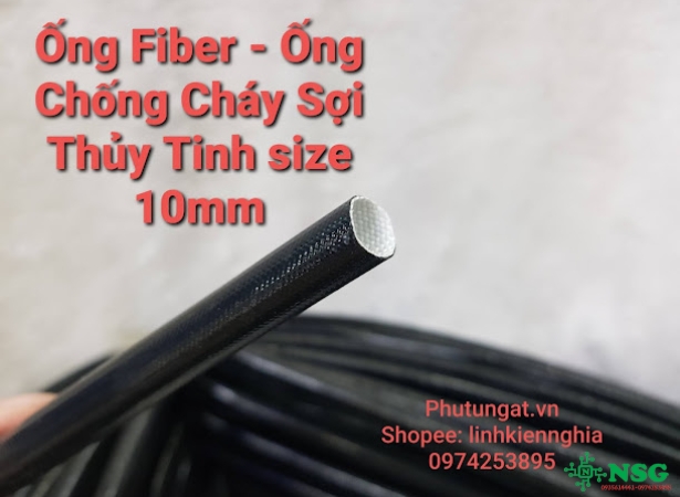 Ống luồn dây điện chống trầy chống cháy sợi thủy tinh_ống Fiber size 10mm ( 1 mét)