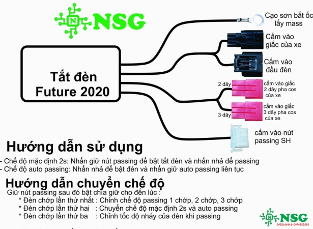 Mạch tắt đèn xe Future Led 2020 -2021 -2022